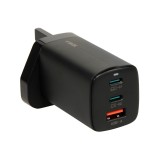 iBOX C-65 caricabatterie universale nero GaN 65W spina UK