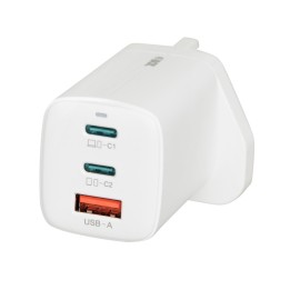 iBOX C-65 caricabatterie universale bianco GaN 65W spina UK