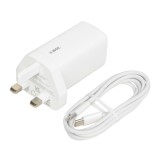 iBOX C-65 caricabatterie universale bianco GaN 65W spina UK