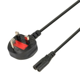 iBOX Euro 2-PIN cavo di alimentazione Audio-RTV VDE 1.8m UK spina