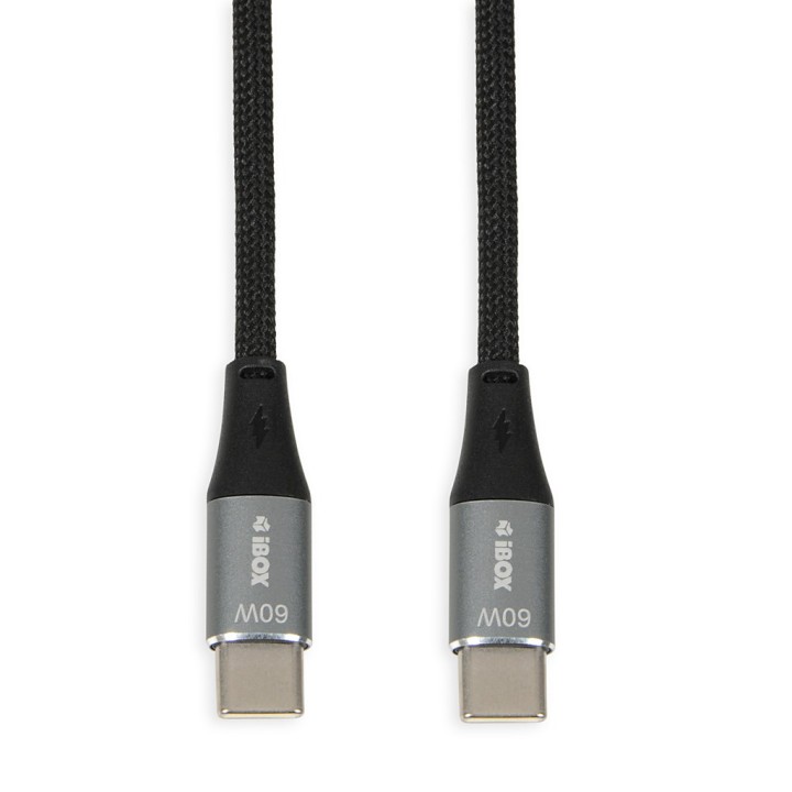 Cavo iBOX IKUTC USB-C 60W 1m nero