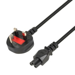 iBOX cavo di alimentazione per notebook (trifoglio) VDE 1.8m UK spina
