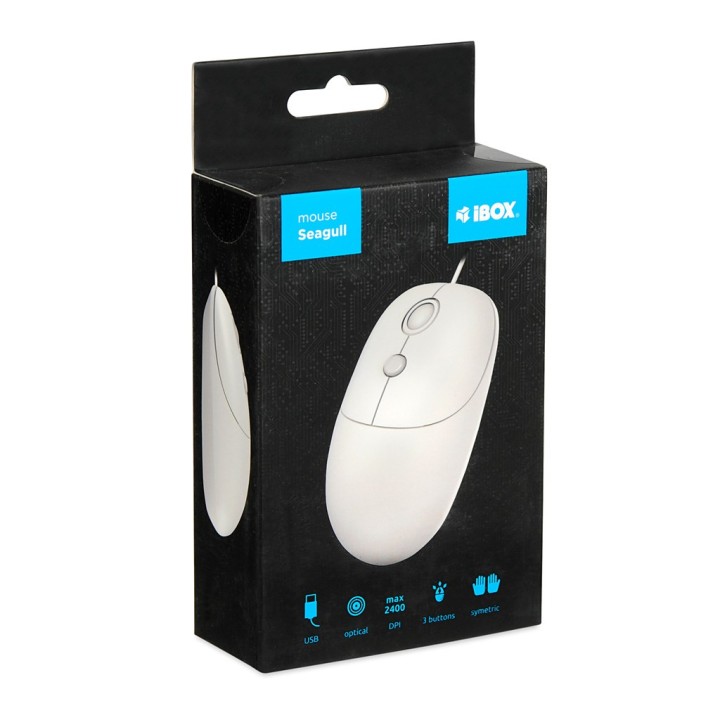 iBOX i011 Seagull Mouse ottico cablato bianco