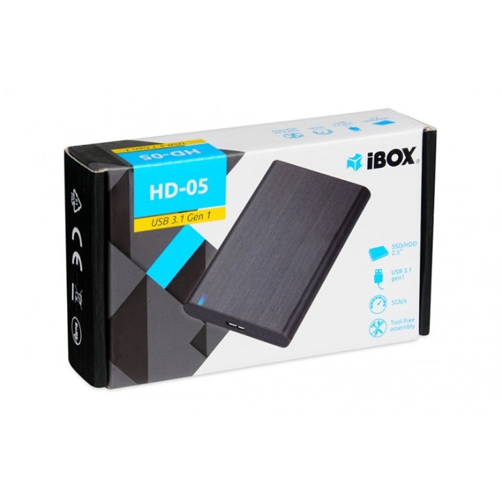 iBox HD-05 HDD/SSD enclosure nero 2.5