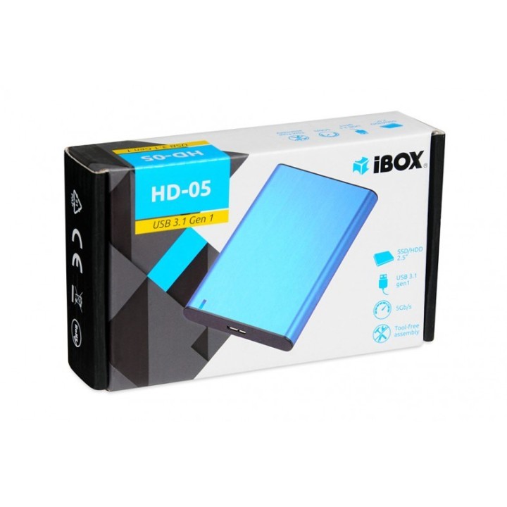iBox HD-05 HDD/SSD enclosure blu 2.5