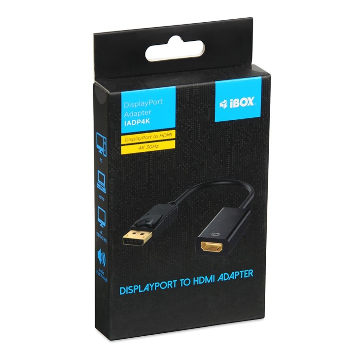 iBox IADP4K Adattatore cavo Display Port a HDMI