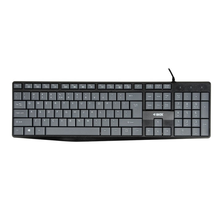iBox IKC2010G tastiera home USB QWERTY English grigio nero