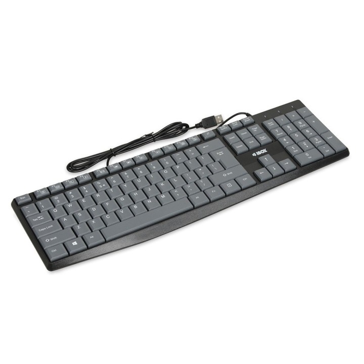 iBox IKC2010G tastiera home USB QWERTY English grigio nero