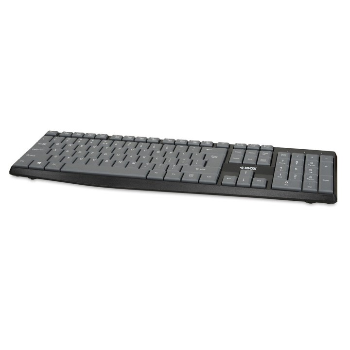 iBox IKC2010G tastiera home USB QWERTY English grigio nero