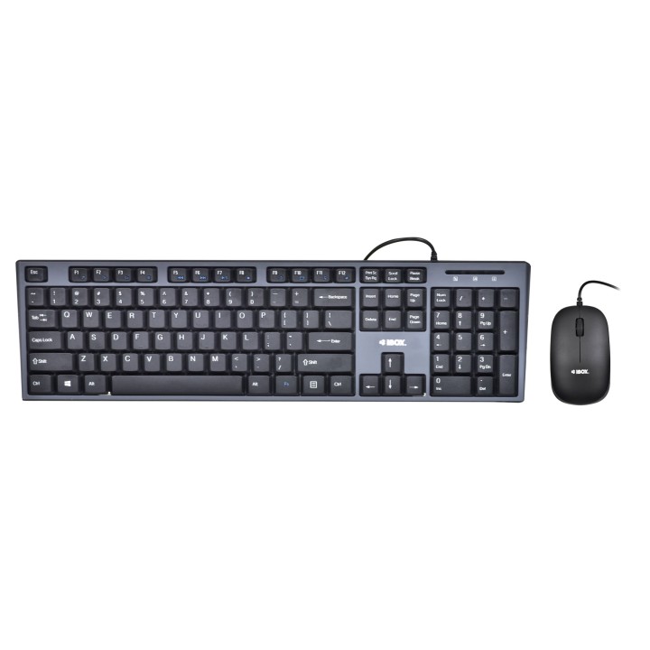 iBox IKMS606 tastiera mouse incluso home USB QWERTY UK inglese nero