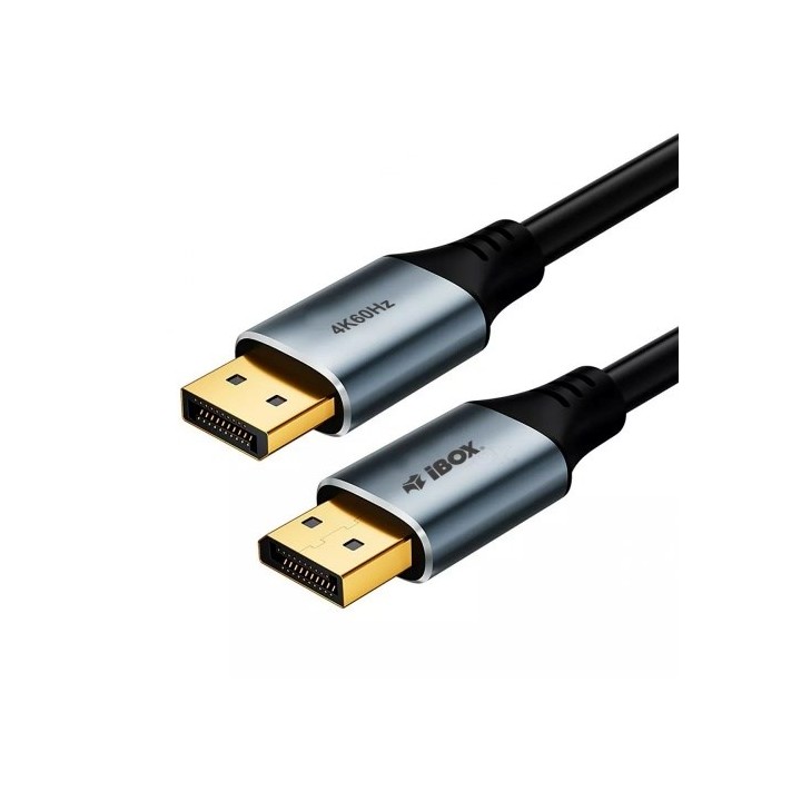 iBox ITVDP011 DisplayPort cavo 4K 60Hz spina dorata 1 m
