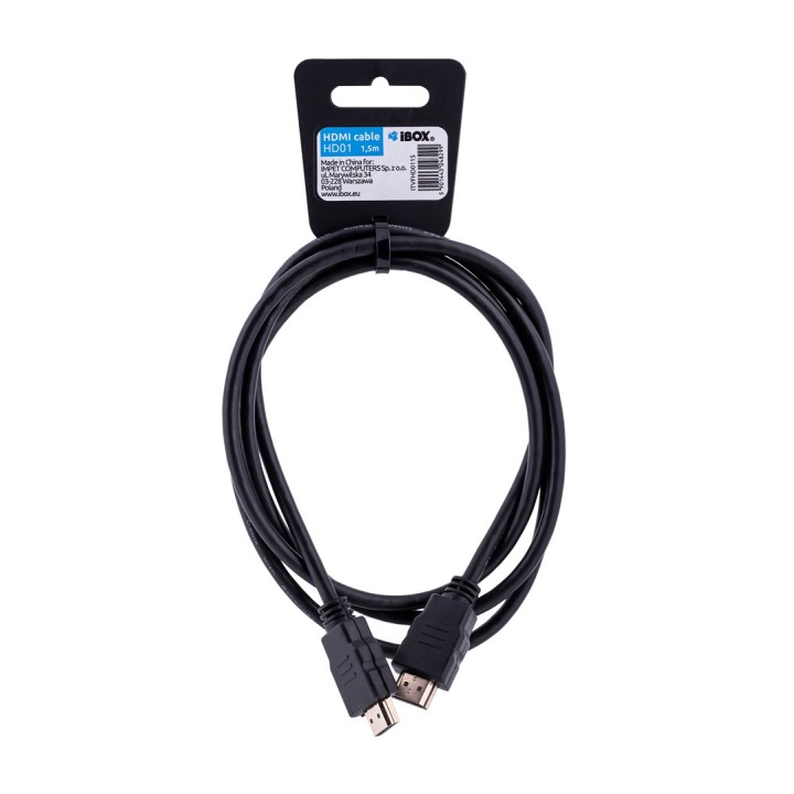 iBox ITVFHD0115 HDMI cavo 1.5 m HDMI Type A (Standard) nero