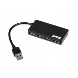 iBox IUH3F56 Hub interfaccia USB 3.2 Gen 1 (3.1 Gen 1) Type-A 5000 Mbit/s nero