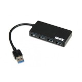 iBox IUH3F56 Hub interfaccia USB 3.2 Gen 1 (3.1 Gen 1) Type-A 5000 Mbit/s nero