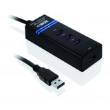 iBox IUH3FB Hub interfaccia 5000 Mbit/s nero