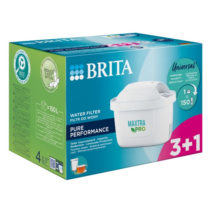 Brita MX+ Filtro Pro Pure Performance 3+1 pezzi