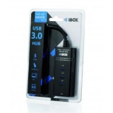 iBox IUH3FB Hub interfaccia 5000 Mbit/s nero