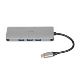 Hub interfaccia iBox IUH3RJ4K USB Type-C 5000 Mbit/s argento