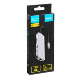 Hub interfaccia iBox IUH3RJ4K USB Type-C 5000 Mbit/s argento