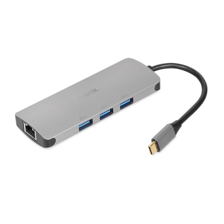 Hub interfaccia iBox IUH3RJ4K USB Type-C 5000 Mbit/s argento