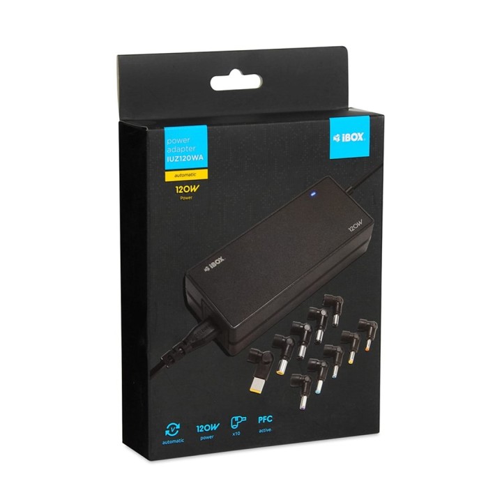 iBox IUZ120WA alimentatore/inverter da interno 120 W nero