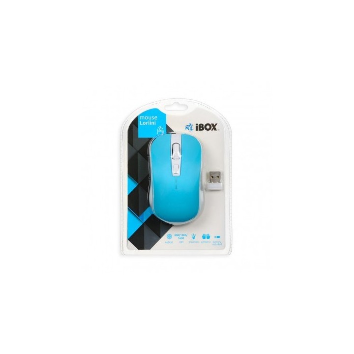iBox LORIINI Mouse ambidestro RF wireless ottico 1600 DPI