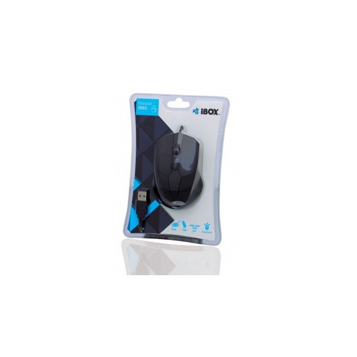 iBox i005 Mouse ambidestro USB Type-A laser 1600 DPI