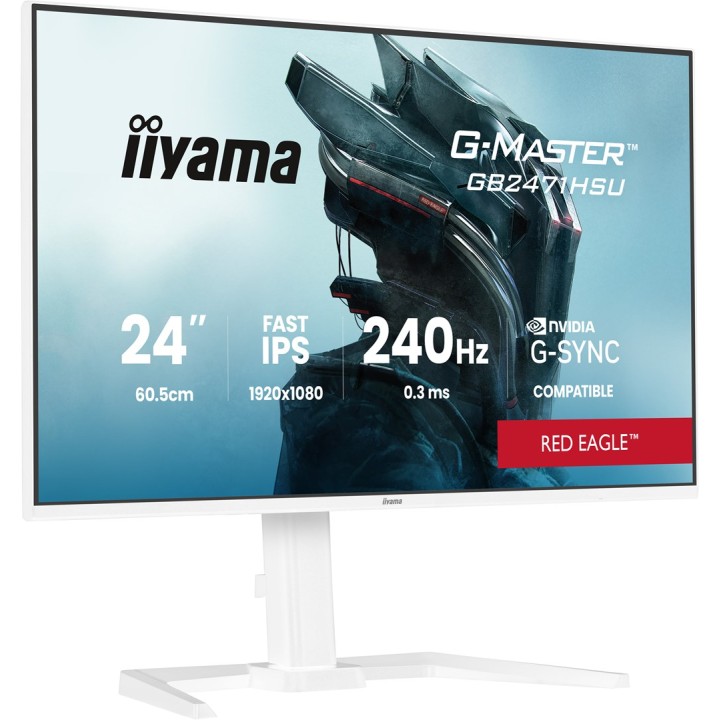 iiyama G-MASTER GB2471HSU-W1 monitor per computer 60.5 cm (23.8 ) 1920 x 1080 pixel Full HD LED bianco
