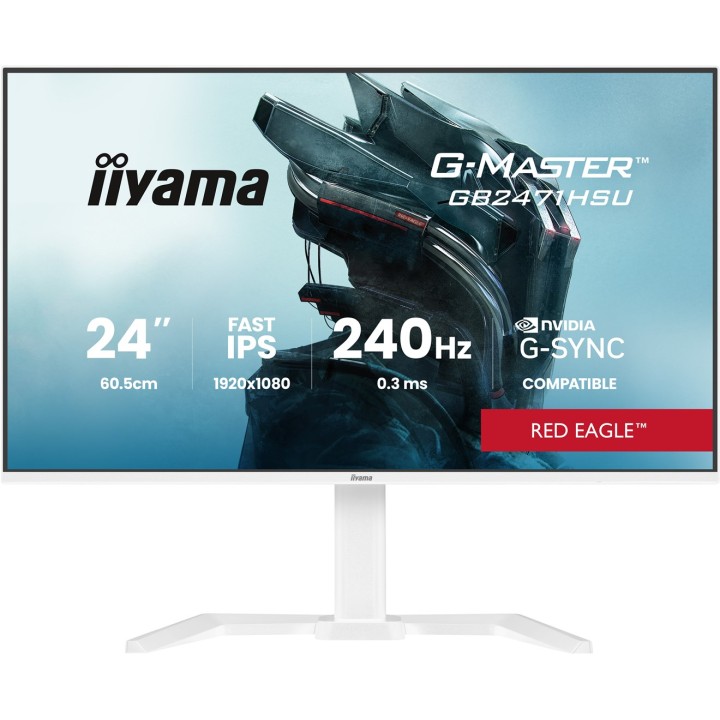 iiyama G-MASTER GB2471HSU-W1 monitor per computer 60.5 cm (23.8 ) 1920 x 1080 pixel Full HD LED bianco