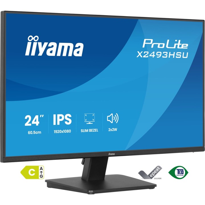 iiyama ProLite X2493HSU-B1 monitor per computer 60.5 cm (23.8 ) 1920 x 1080 pixel Full HD LED nero