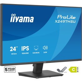iiyama ProLite X2497HSU-B1 monitor per computer 60.5 cm (23.8 ) 1920 x 1080 pixel Full HD LED nero