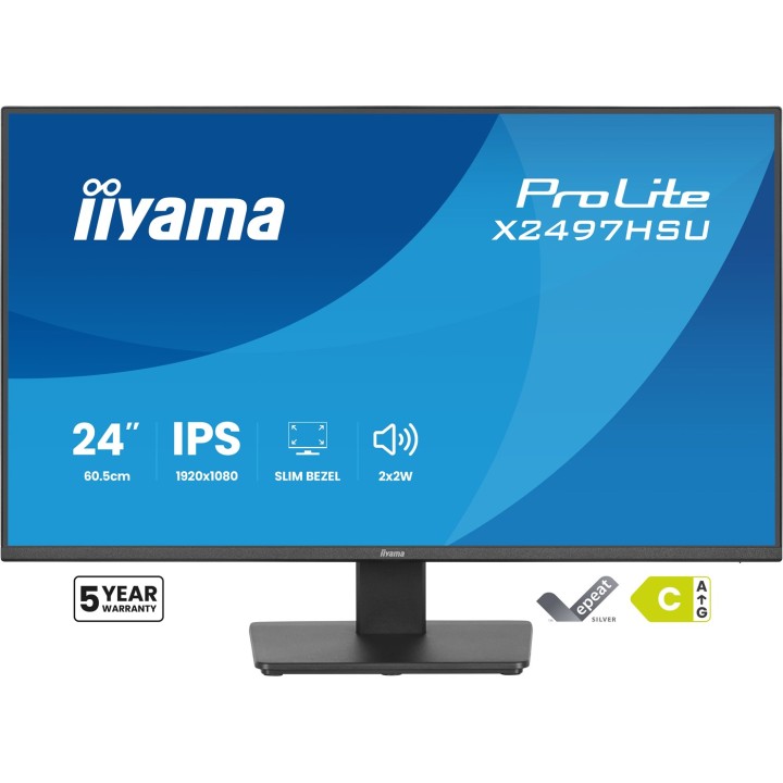 iiyama ProLite X2497HSU-B1 monitor per computer 60.5 cm (23.8 ) 1920 x 1080 pixel Full HD LED nero
