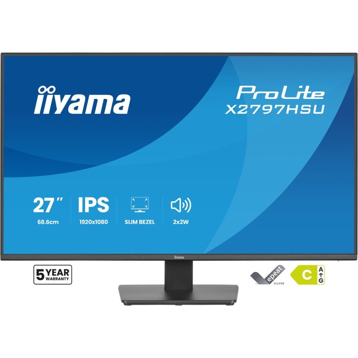 iiyama ProLite X2797HSU-B1 monitor per computer 68.6 cm (27 ) 1920 x 1080 pixel Full HD LED nero