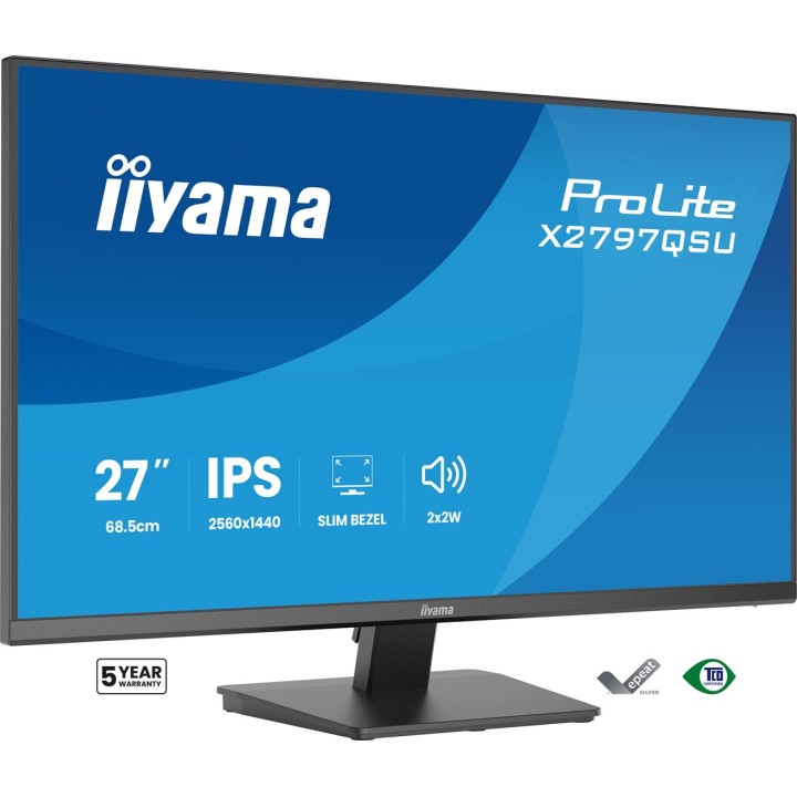 iiyama ProLite X2797QSU-B1 monitor per computer 68.6 cm (27 ) 2560 x 1440 pixel Quad HD LED nero