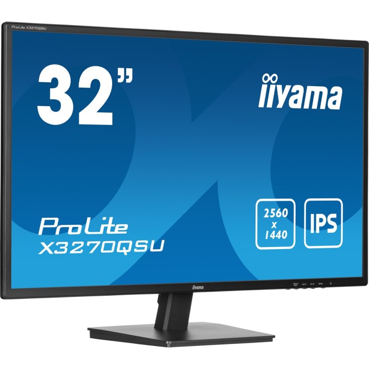 iiyama ProLite X3270QSU-B1 Monitor per computer 80 cm (31.5 ) 2560 x 1440 pixel Wide Quad HD LED nero