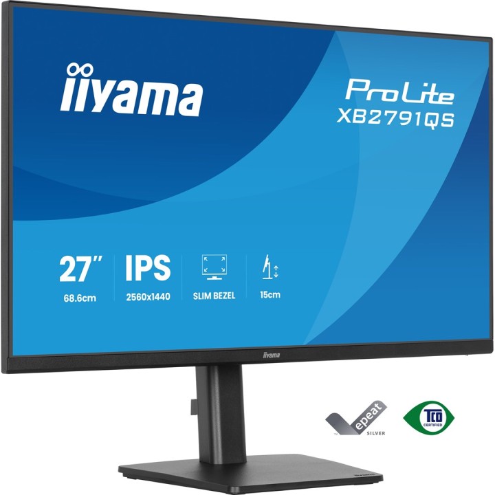 iiyama ProLite XB2791QS-B1 monitor per computer 68.6 cm (27 ) 2560 x 1440 pixel Quad HD LED nero