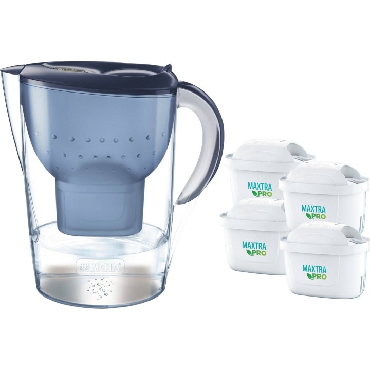 Brita Marella XL brocca + 4 cartucce Maxtra blu