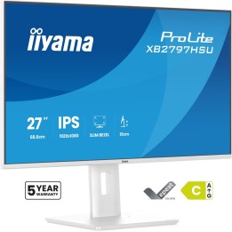 iiyama ProLite XB2797HSU-W1 monitor per computer 68.6 cm (27 ) 1920 x 1080 pixel Full HD LED bianco