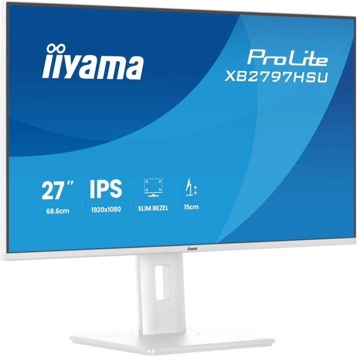 iiyama ProLite XB2797HSU-W1 monitor per computer 68.6 cm (27 ) 1920 x 1080 pixel Full HD LED bianco