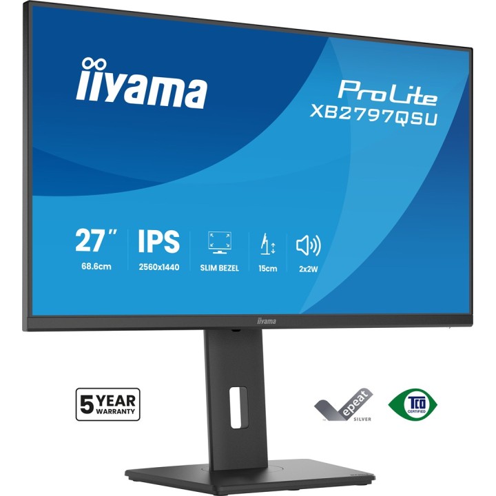 iiyama ProLite XB2797QSU-B1 monitor per computer 68.6 cm (27 ) 2560 x 1440 pixel Quad HD LED nero