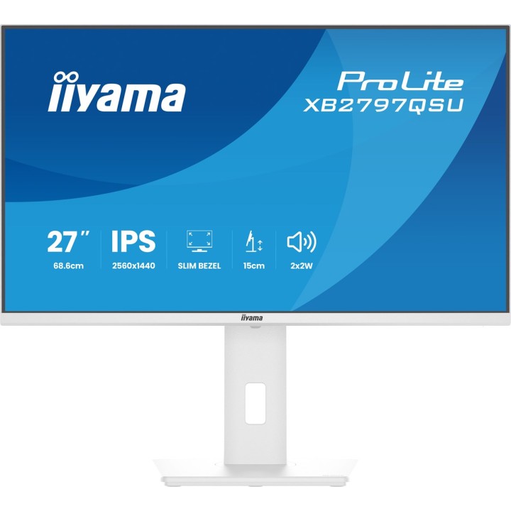 iiyama ProLite XB2797QSU-W1 monitor per computer 68.6 cm (27 ) 2560 x 1440 pixel Quad HD LED bianco