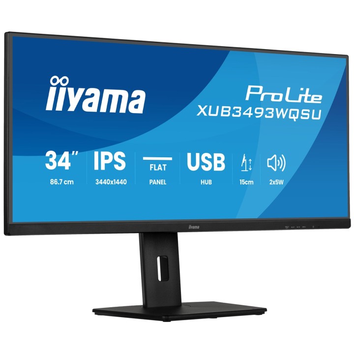 iiyama ProLite XUB3493WQSU-B6 monitor per computer 86.4 cm (34 ) 3440 x 1440 pixel UltraWide Quad HD LED nero