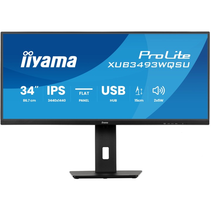 iiyama ProLite XUB3493WQSU-B6 monitor per computer 86.4 cm (34 ) 3440 x 1440 pixel UltraWide Quad HD LED nero