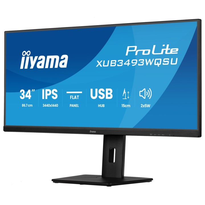 iiyama ProLite XUB3493WQSU-B6 monitor per computer 86.4 cm (34 ) 3440 x 1440 pixel UltraWide Quad HD LED nero