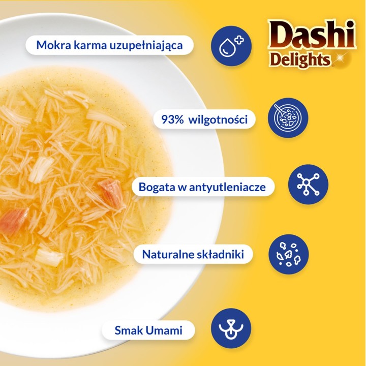 INABA CAT Dashi Delights Brodo Setoso Pollo con Salmone - snack per gatti - 40g