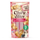 INABA Churu Bites Pollo con tonno e salmone - snack per gatti - 3x10 g