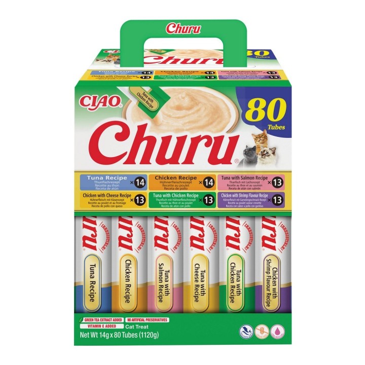 INABA Churu Mix Pollo e Tonno - snack per gatti - 80x14g