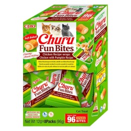 INABA Churu Fun Bites Pollo e Zucca - snack per gatti - 8x12g