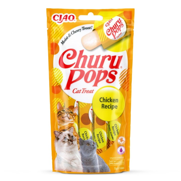 INABA Churu Pops Pollo - snack per gatti - 4x15 g