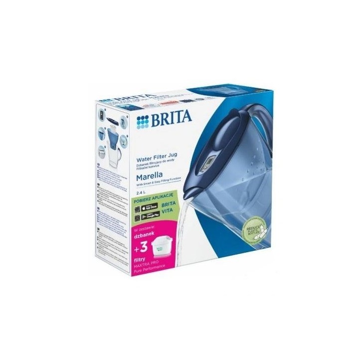 Brita Marella+3 Maxtra Pro PP brocca filtro (2.4 l, blu)